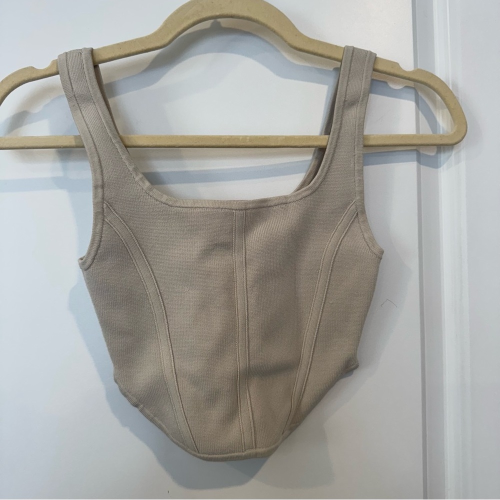 Babaton Tan Crop Top